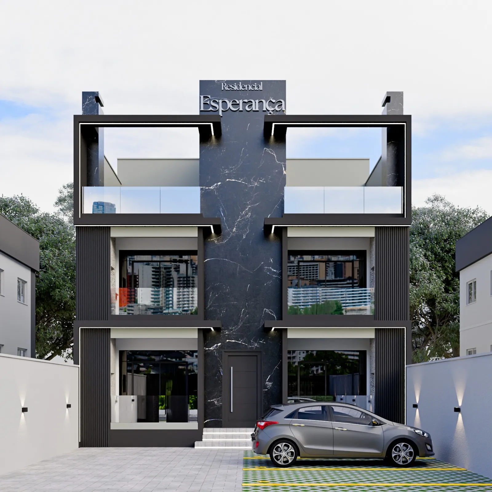 Fachada do Residencial Esperança em Itajaí